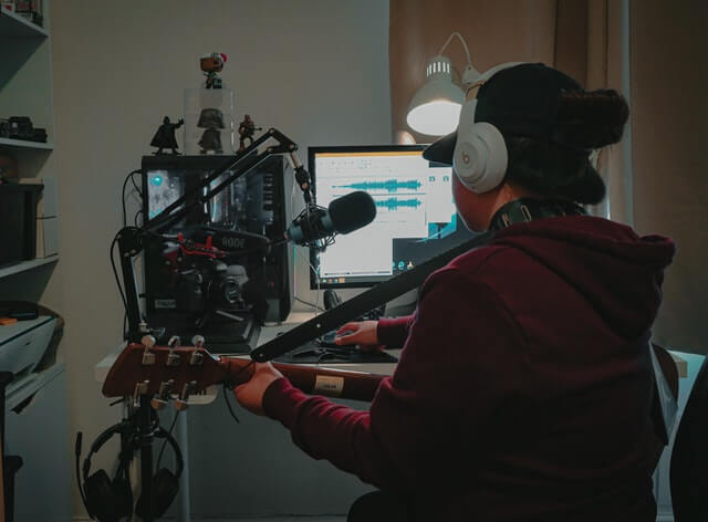 User playing instrumental music on microphone - image by Pexels