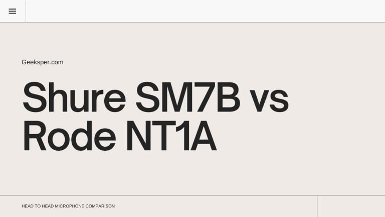Shure SM7B vs Rode NT1A Microphone Comparison