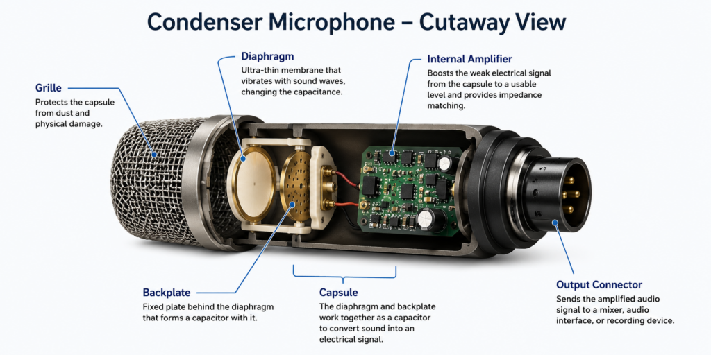 What Is a Condenser Microphone? Uses, Pros, Cons, and How It Works