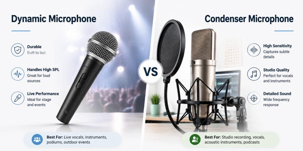 What Is a Dynamic Microphone? Meaning, Uses, Pros, Cons, & Best Choice