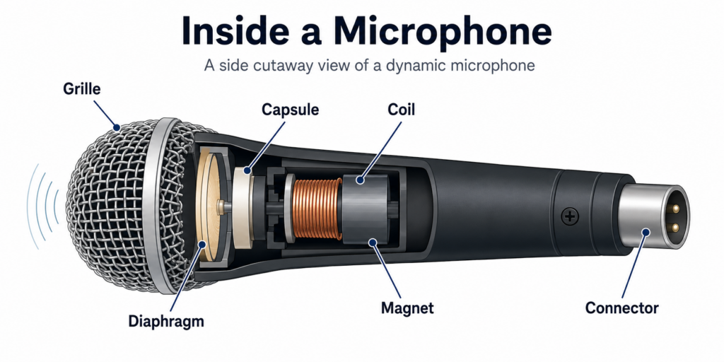 How Does a Microphone Work? Parts, Process, and Simple Explanation