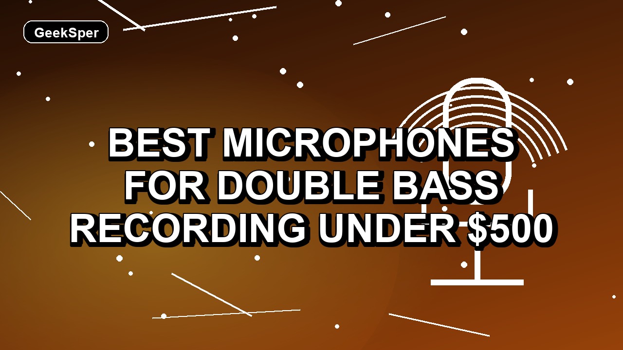 Best Microphones for Double Bass Recording Under $500: One Verified Pick